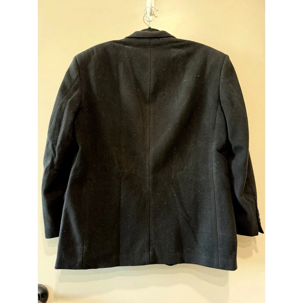 Vtg Gianfranco Ruffini Cashmere Blend black Sport Coat jacket Sz S 40 Preppy